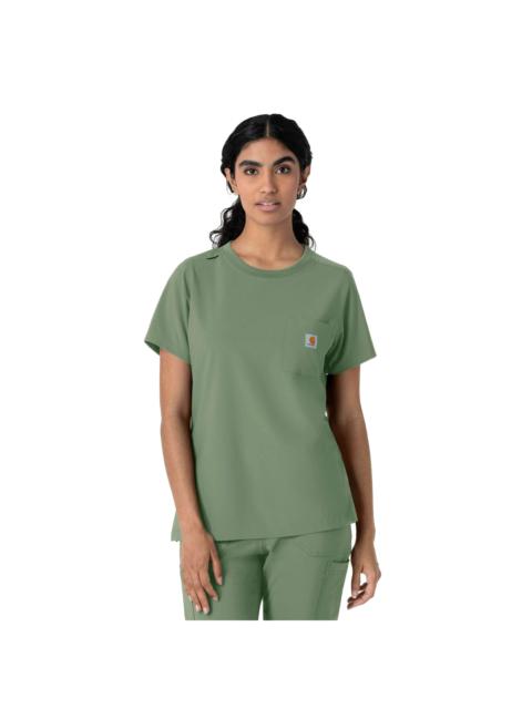 Carhartt Women's Force Cross-Flex Crew Neck Scrub Top