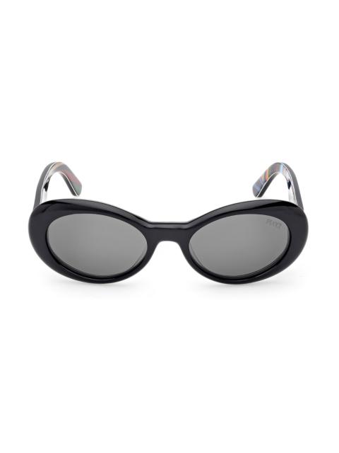 PUCCI Women's 53MM Oval Sunglasses - Black