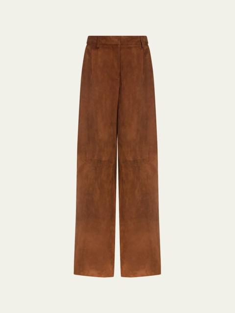 TWP Hudson St Suede Wide-Leg Pants