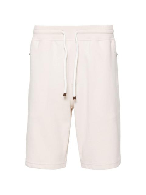 Brunello Cucinelli mid-rise cotton track shorts