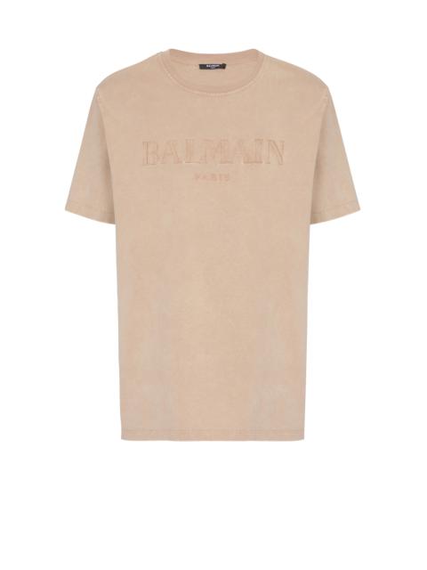 Loose T-shirt with vintage Balmain embroidery