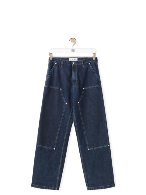 Loewe Patched denim trousers in cotton