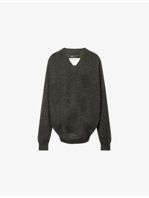 FRENCKENBERGER Big V-Neck Cashmere And Wool Jumper
