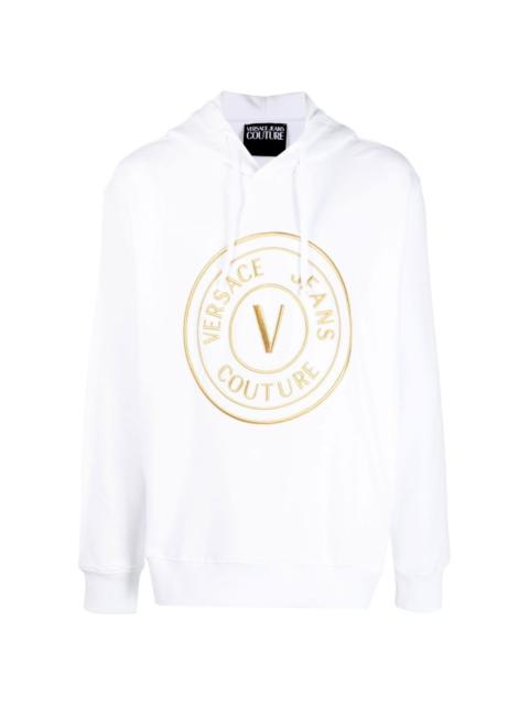 VERSACE JEANS COUTURE logo-print cotton hoodie