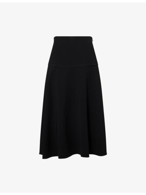 Theory Wide Yoke Woven Midi Skirt