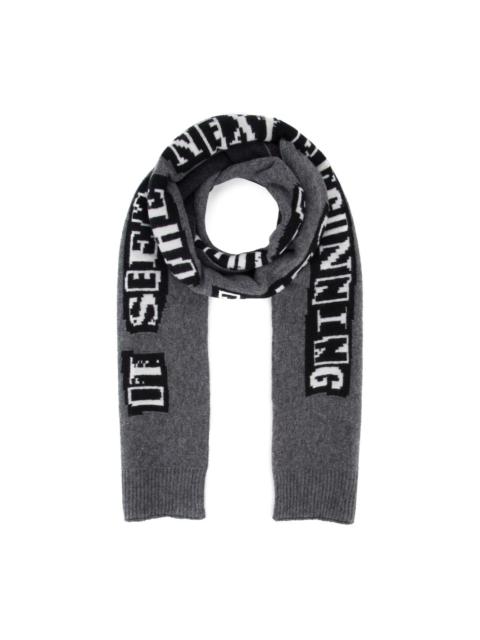 Valentino slogan embroidered scarf