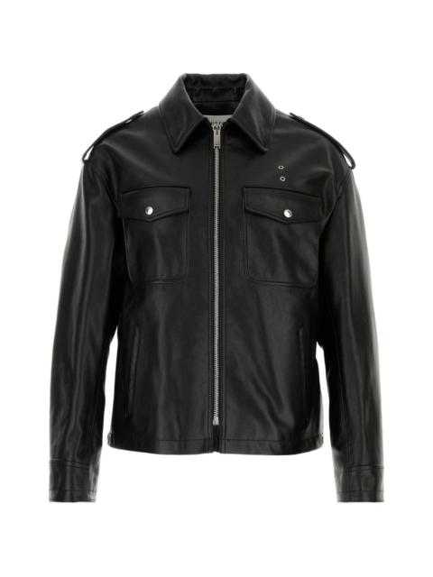 Alexander McQueen eyelet-detail leather jacket