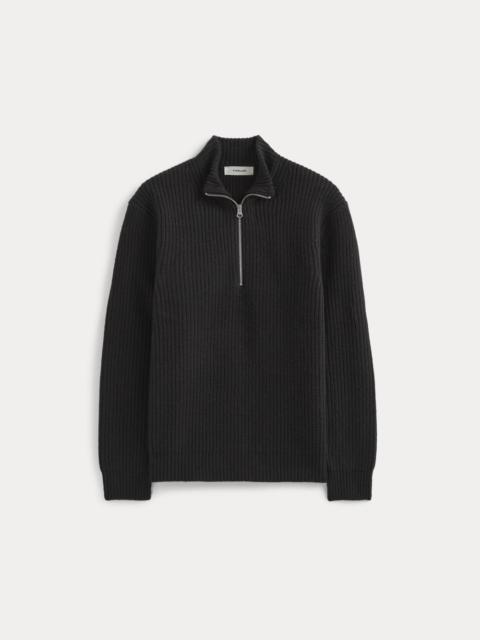 EVERLANE THE FELTED MERINO HALF-ZIP SWEATER