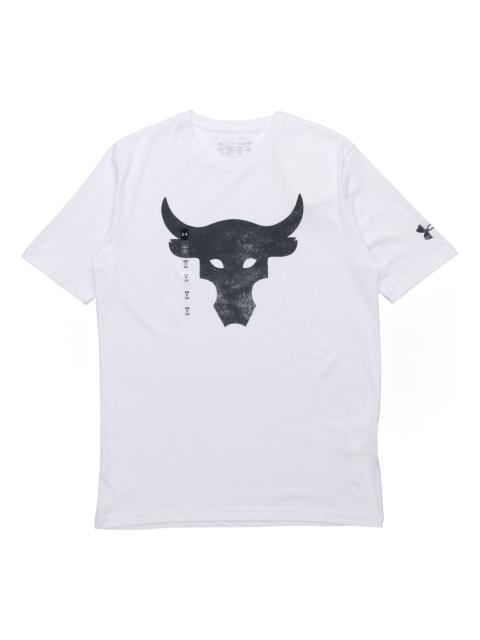 Under Armour Under Armour Project Rock Brahma Bull Logo T-shirt 'White' 1357186-100