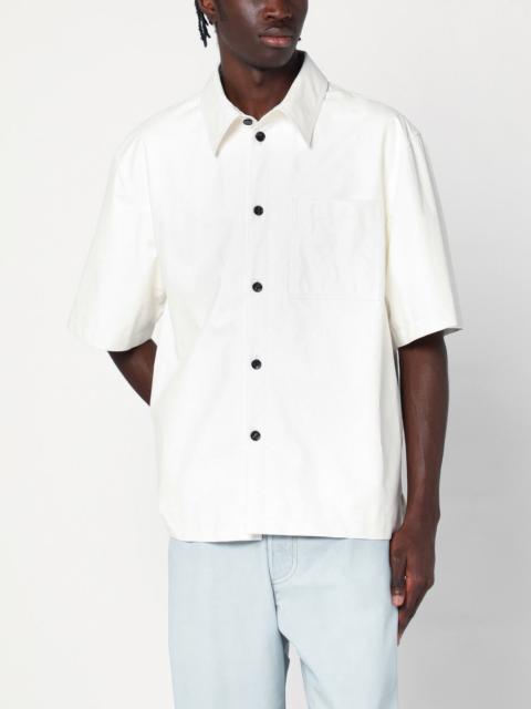 Bottega Veneta White leather shirt