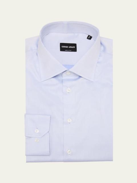 GIORGIO ARMANI Men's Solid Cotton Dress Shirt