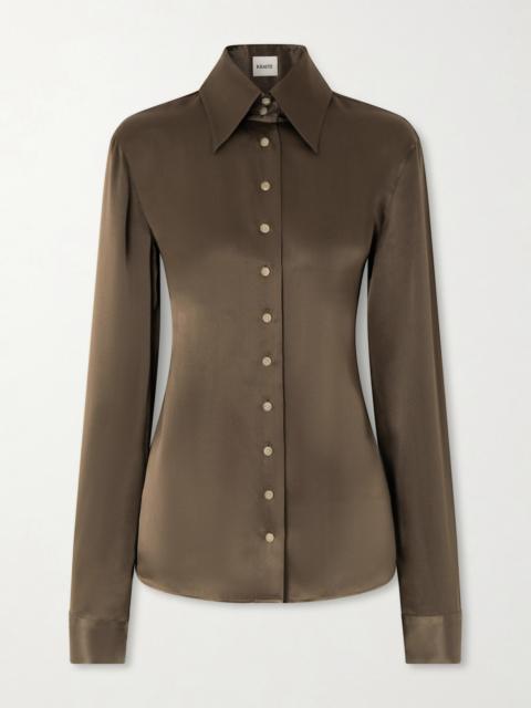 KHAITE Ivy Silk-satin Shirt