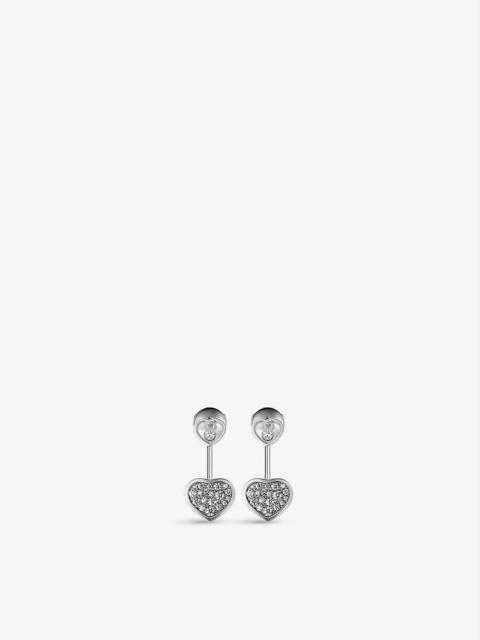 Chopard Happy Hearts 18ct white-gold and 0.44ct diamond earrings