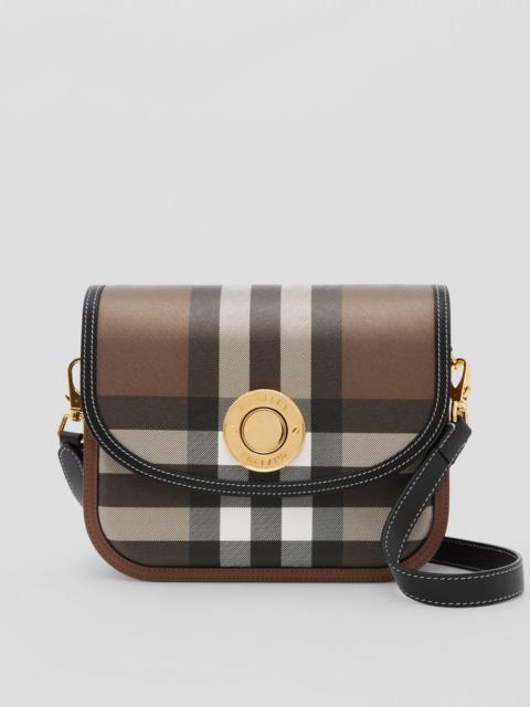 Check and Leather Medium Elizabeth Bag
