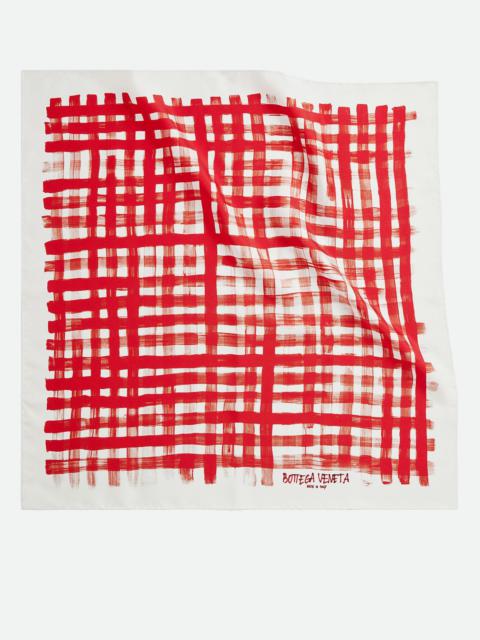 Bottega Veneta Printed Silk Check Foulard