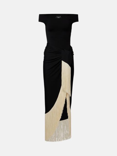 Taller Marmo Romy fringed swimsuit and beach cover-up set