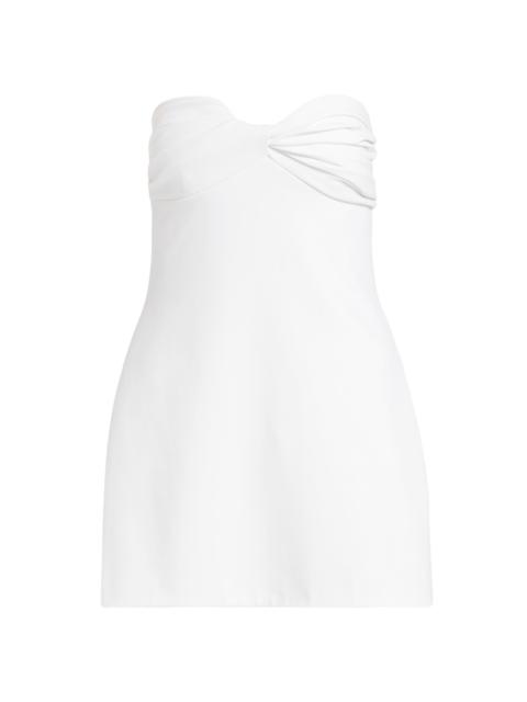 ROSETTA GETTY Women's Twist Strapless Peplum Top - White