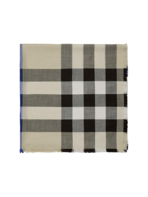 House Check cashmere-blend scarf