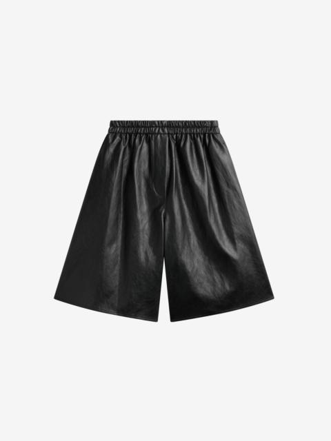 The Frankie Shop Risarven Faux Leather Bermuda Shorts - Black