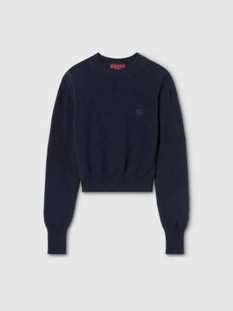 GUCCI Cotton sweatshirt with embroidery