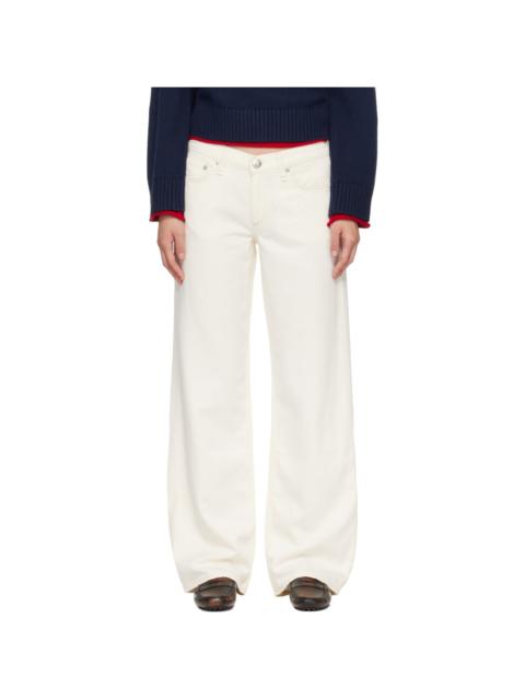rag & bone Off-White Cam Relaxed Straight Jeans