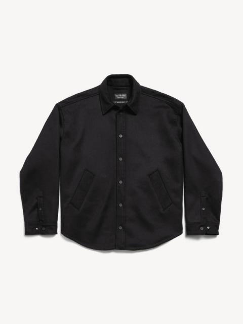 BALENCIAGA Men's Padded Shirt in Black