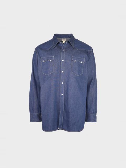 The Real McCoys Sawtooth Denim Western Shirt - Indigo