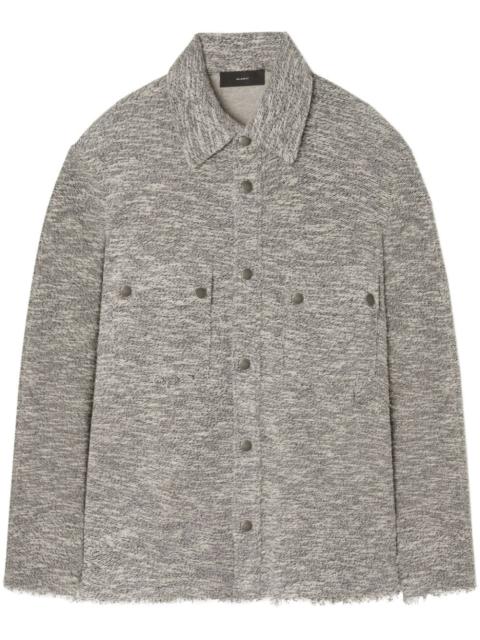 Alanui raw-edge mÃ©lange cotton overshirt