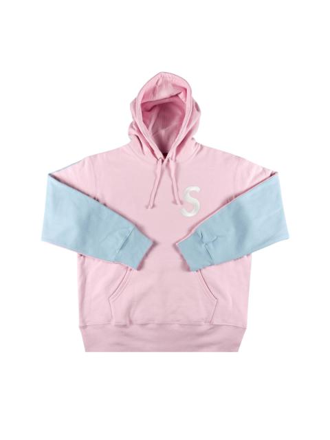 Supreme S Logo Split Hooded Sweatshirt 'Light Pink'