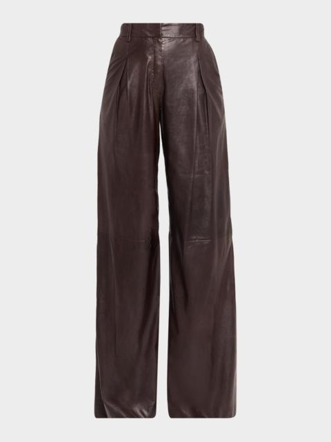 RAMY BROOK Eliza Leather Wide-Leg Pants