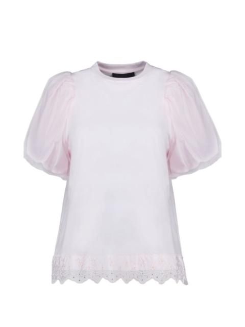 Simone Rocha puff-sleeve lace T-shirt