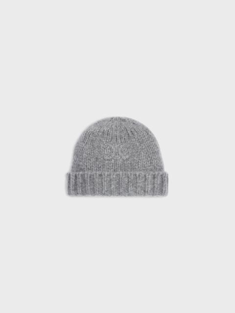 CELINE triomphe beanie IN cashmere and silk