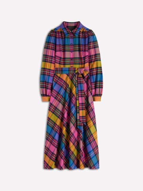 BODEN Vivienne Check Midi Dress-Multi, Blanket Check