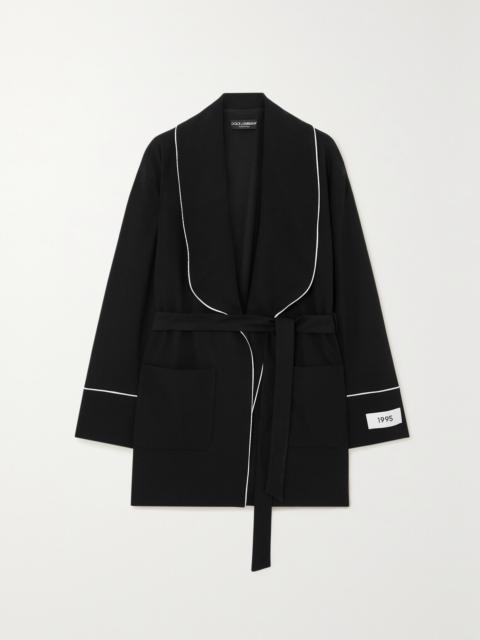 Dolce & Gabbana Belted Stretch-wool Jacket