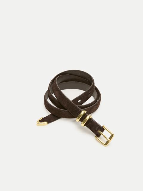 J.CREW Thin tipped belt in suede