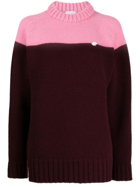 PATOU two-tone knitted jumper