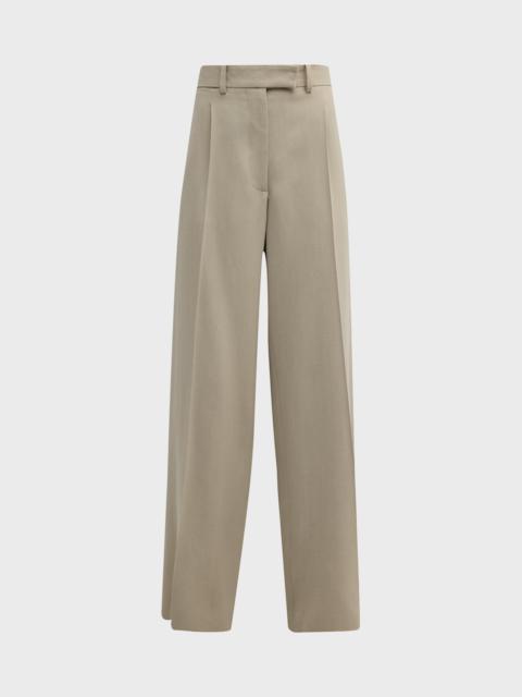 The Row Roan Pleated Wide-Leg Trousers