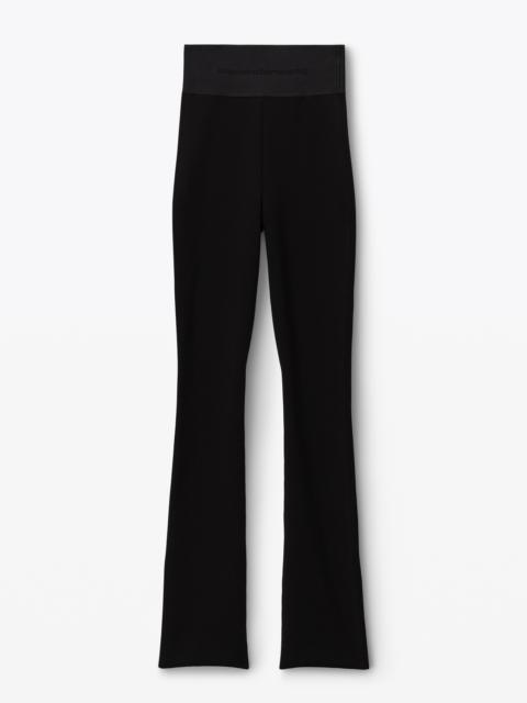 bootcut pant with logo waistband