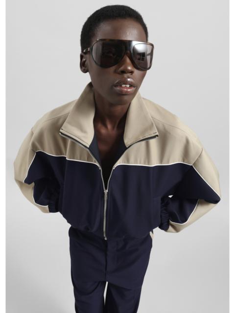 The Frankie Shop Penally Cropped Jacket - Navy
