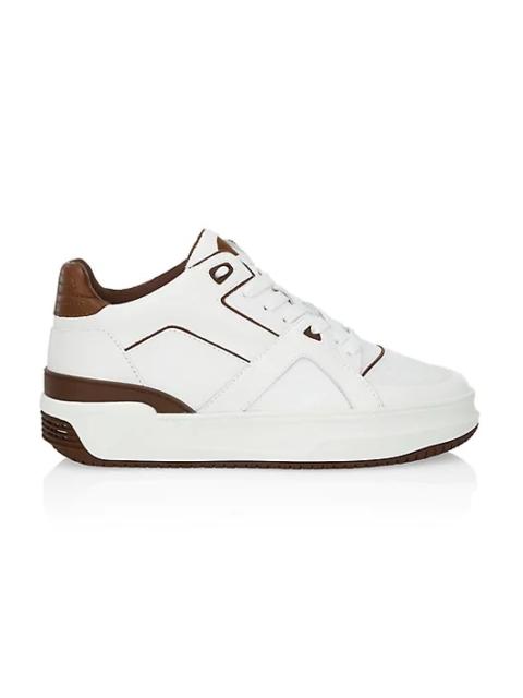Just Don Luxury Courtside Low White And Burgundy
