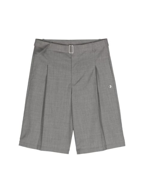 Cooper wool pleated shorts