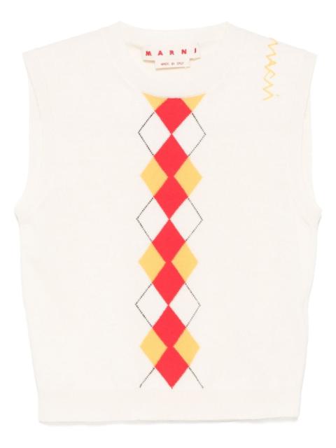 Marni argyle-pattern vest
