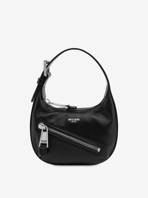 Moschino BIKER DETAILS SMALL NAPPA LEATHER BAG