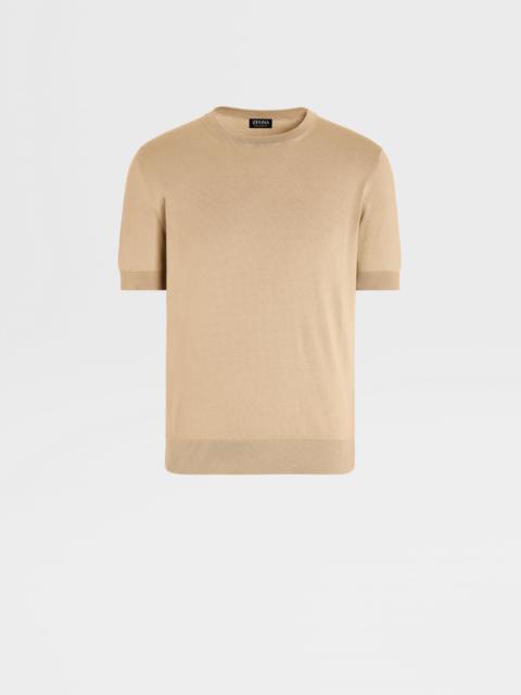 ZEGNA PEACH COLOR PREMIUM COTTON T-SHIRT
