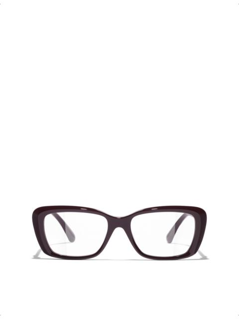 CHANEL CH3467 rectangle-frame acetate glasses