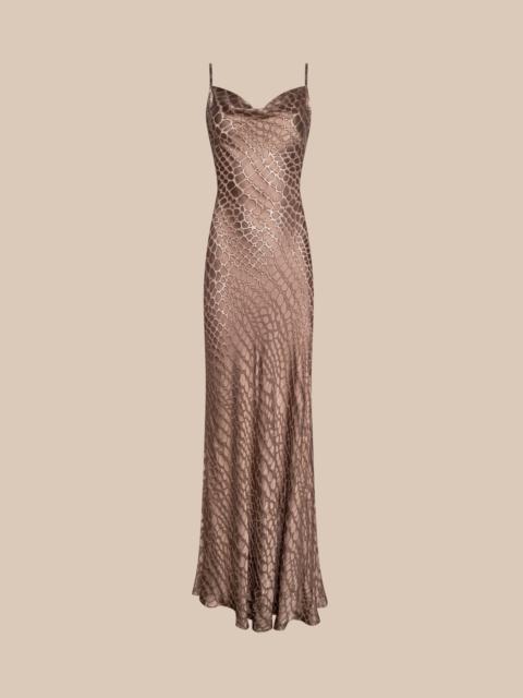 L'AGENCE Christine Burnout Satin Dress