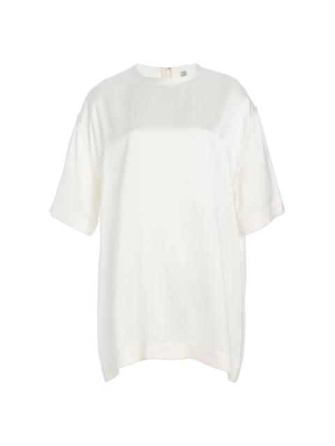 TOTEME Satin T-Shirt white