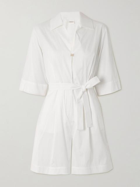 Max Mara Canard cotton-blend playsuit White