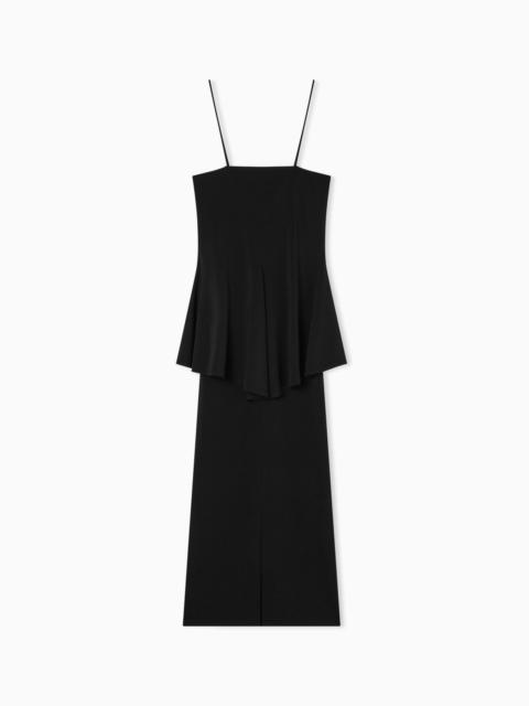 EMPORIO ARMANI TWO-PIECE EFFECT CRÊPE DRESS IN STRETCH VISCOSE