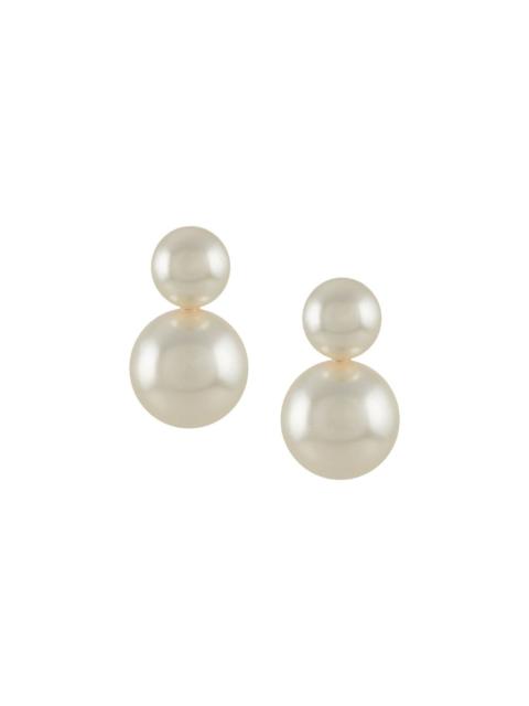 Iris pearl-detail earrings